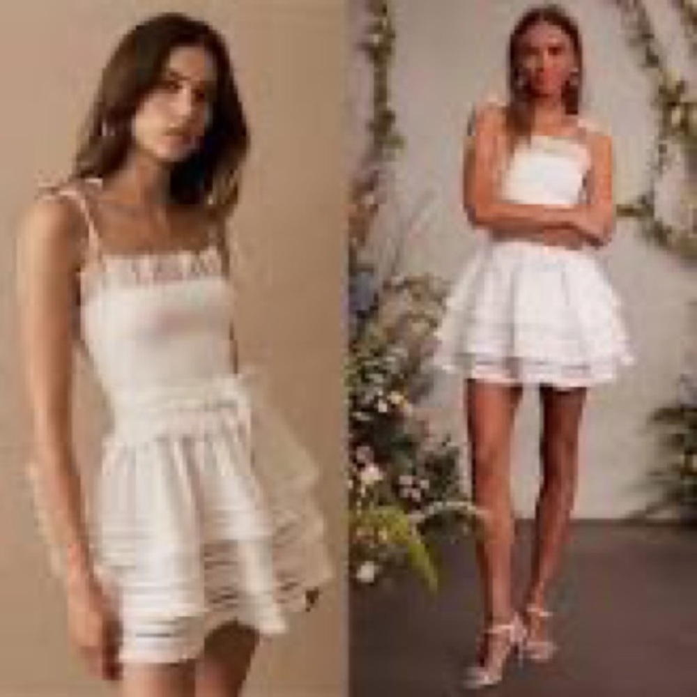 V. Chapman Anthropologie White Frill cocktail dress ( not worn) - Picture 2 of 2